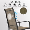 thumbnail image 6 of Outdoor Bar Stools Set of 2, 28.4" Pub Height Tall Patio Chairs, All-Weather 360° Swivel Patio Barstools for Outside Garden Poolside Yard, Brown, 6 of 8