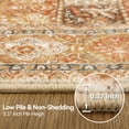 thumbnail image 4 of Lalado 5ft x 8ft Vintage Area Rugs, Washable Area Rugs for Living Room Bedroom Kitchen Indoor Boho Home Decor, Soft Low Pile Non-Slip Carpet, Brown, 4 of 10
