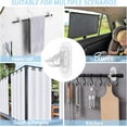 thumbnail image 4 of No Drill Curtain Rod Brackets， No Drill Needed Curtain Rod Holders, Adhesive Curtain Rod Holder，Multipurpose Nail Free Stick on Curtain Rod Hooks Self Adhesive Rod Holder Hooks（Clear 4Pcs）, 4 of 10