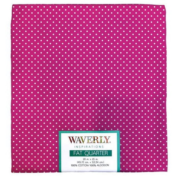 Waverly Inspirations Cotton 18" x 21" Fat Quarter PINDOT MAGENTA Print Fabric, 1 Each