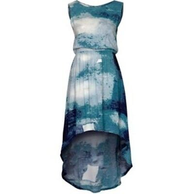 JUST FEMALE UK Robe HEDY Imprimé Bleu Mullet Boucle Ouverte m