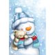 thumbnail image 1 of Pintura de diamante (DE1315) Muñeco de nieve 5D DIY Kits de mosaico de diamantes de imitación cuadrados (B1518) 30x40cm FLhrweasw Nuevo, 1 of 1