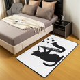 thumbnail image 2 of Black Cat 3X5 Rectangular Carpet,Saxophone Music theme Indoor Floor Mat,Musical Notes Area Rug,Black White Decorative Rug Musical Instrument Kids Boys Girls Living Room Rugs, 2 of 5