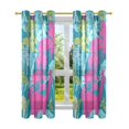 thumbnail image 7 of Yayeee Window Curtains Light Filtering 63"x42" Grommet Panel Pair Home Living Room Decor, Abstract Leaves Pattern, 7 of 7