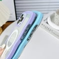 thumbnail image 5 of Compatible for iPhone 15 Pro Max Case Magsafe, Wave Phone Case Cute Water Ripple Candy Colors Frame Shockproof for iPhone 15 Pro Max Phone Case for Women 6.7 Inch - Light Blue, 5 of 9