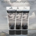 thumbnail image 5 of 12 Shades Of Grey Acrylic Paint Colors - Mid Grey 75ml (2.5 oz.), Highly Pigmented Grey Acrylic Colors for Painting & Crafts, 5 of 5