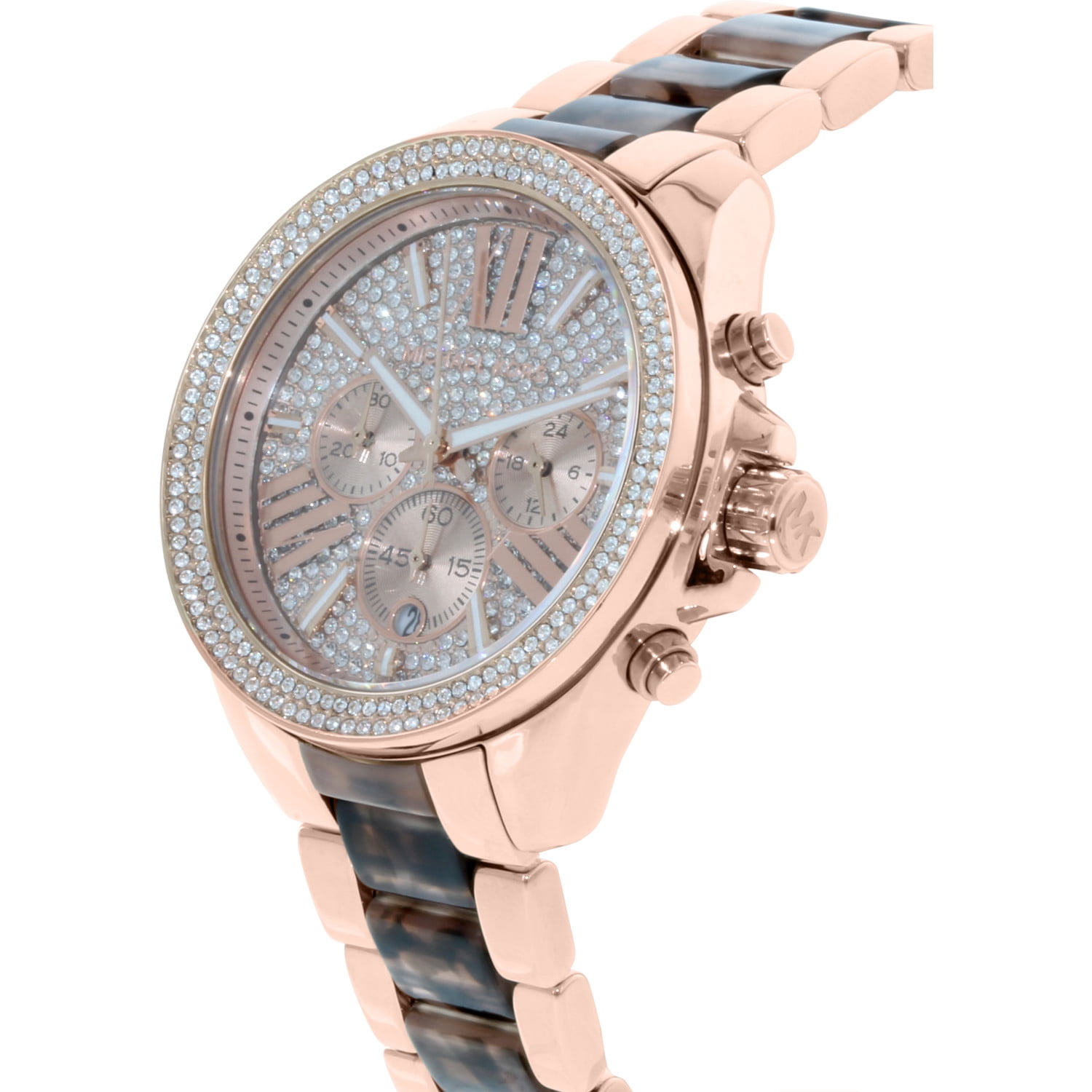 Michael Kors Women's Wren Two-Tone Rose Gold and Acetate Watch MK6159