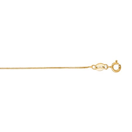 14 Karat Yellow Gold 0.6mm 16 Inch Classic Box Chain Necklace