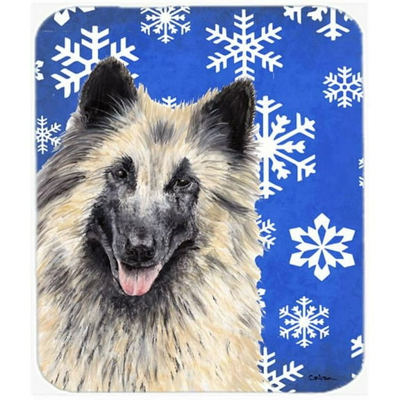 Belgian Tervuren Winter Snowflakes Holiday Mouse Pad, Hot Pad Or Trivet