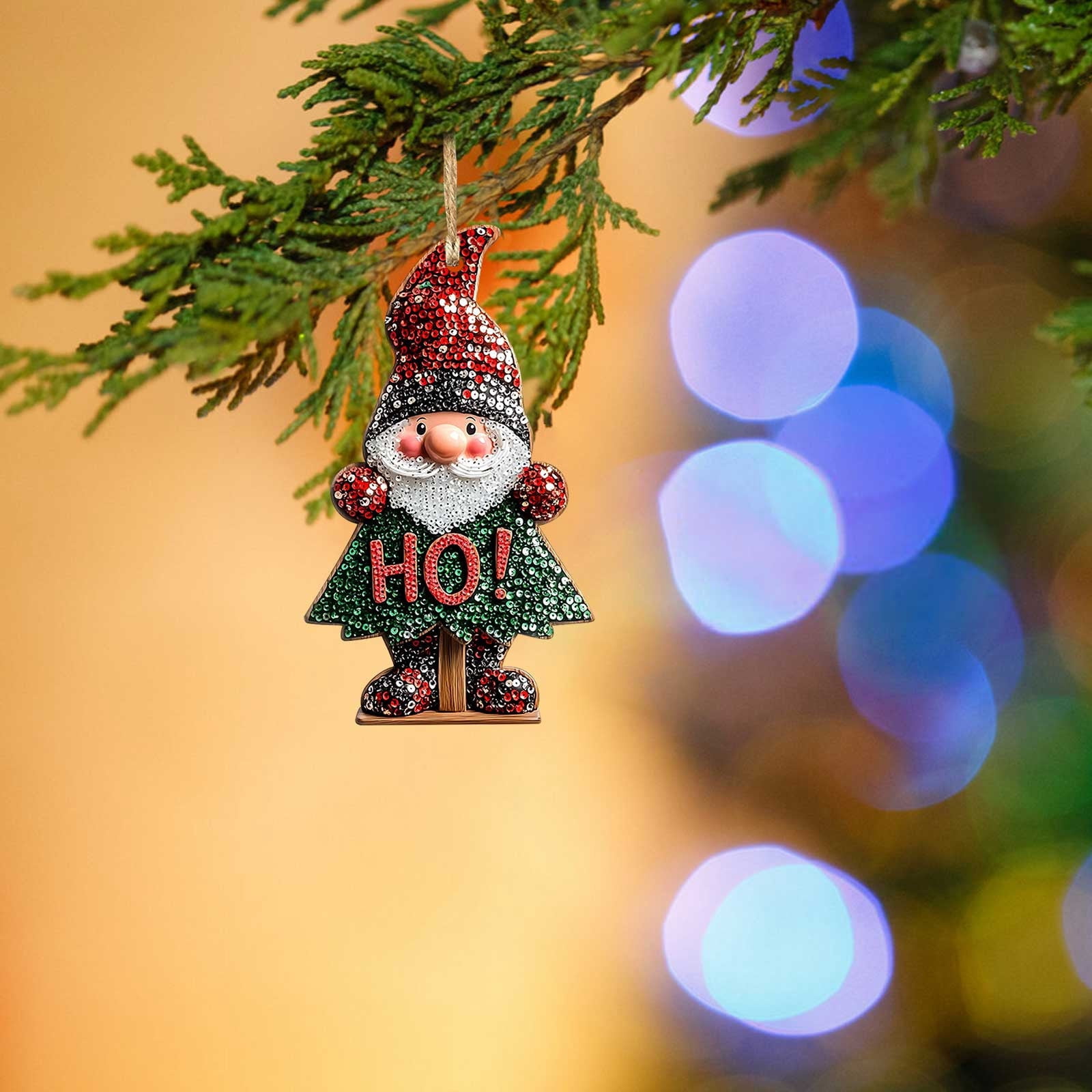 Ornements Père Noël En Acrylique 3D : Décoration Sapin, Pendentif Voiture, Porte-clés - Déco Festive
