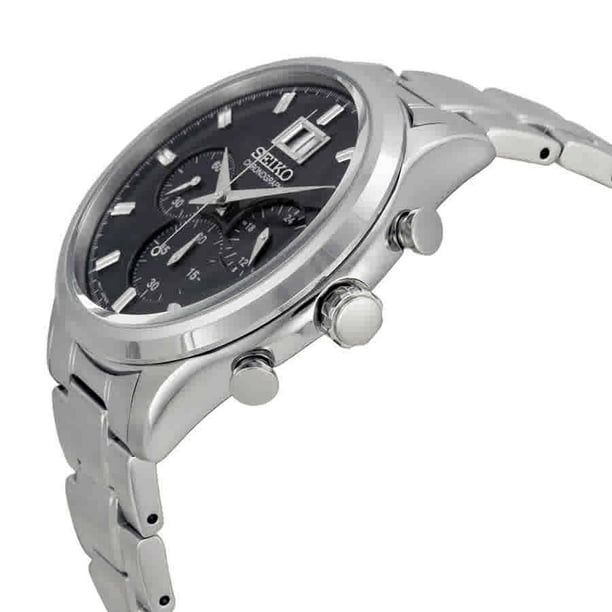 Seiko Men's Chronograph Metallic Blue Dial Steel Watch SPC081 - Walmart.com
