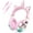 Unicorn Pink, variant on QearFun Kids Cat Ear Headphones with USB C for Girls with Microphone, 85/94dB Safe Volume Limiter, Tangle-Free Cord, Share Port, Foldable Sparkly Wired Headset for School, Travel, Tablet,Pink