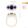 thumbnail image 5 of ANGARA Lab Grown 1.6 Ct Aeon Blue Sapphire 3 Stone Engagement Ring for Women in 14K Yellow Gold (Size-7mm) | September Birthstone, Anniversary, Jewelry Gift for Women | Lab-Grown Blue Sapphire Ring, 5 of 8