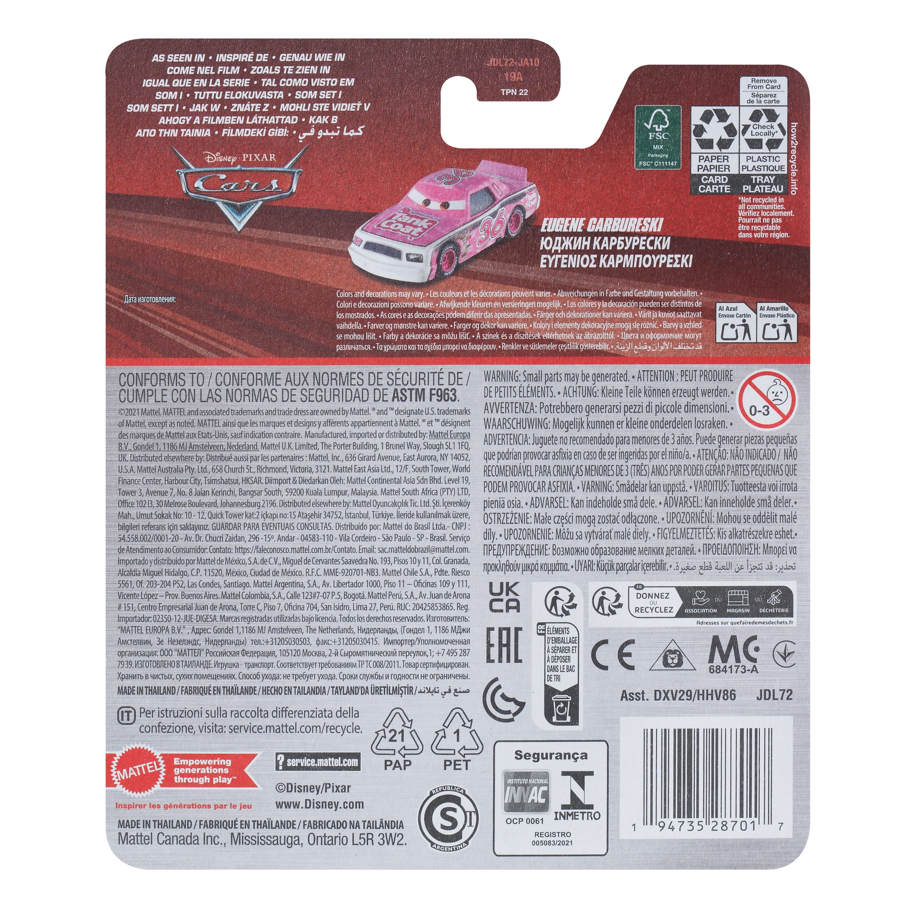 CARS Tank Coat #36 Die-Cast Vehicle