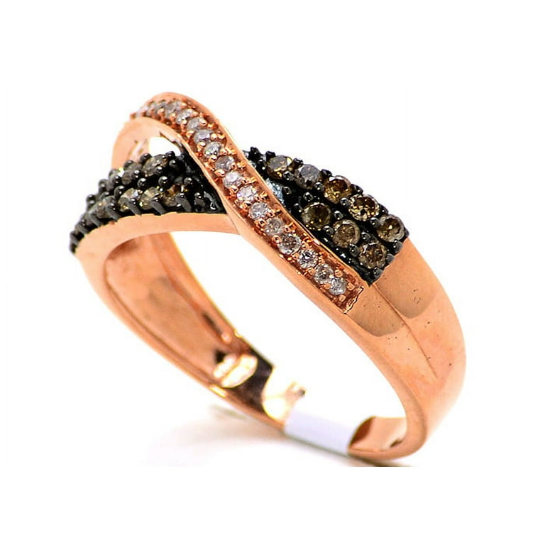 Chocolate Diamond Fashion Ring in Rose Gold .50 Ct