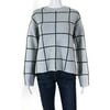 Vero Moda Womens Check Plaid Doffy Jacquard Sweater Blue Green Size Large