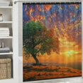 thumbnail image 6 of Orinice Sunset Bathroom Decor Set Colorful Luxurious Graphic Print Polyester Fabric Shower Curtain with Hooks 36x72, 6 of 7