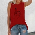 thumbnail image 2 of T-Shirt Décontracté Sans Manches pour Femmes, Col Rond, avec Imprimé Floral - pour Usage Quotidien, 2 of 4