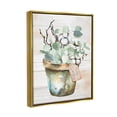 thumbnail image 3 of Stupell Live Simply Potted Eucalyptus Plant Botanical & Floral Painting Gold Floater Framed Art Print Wall Art, 3 of 6