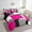 Hot Pink, variant on Erosebridal Purple Geometric Bedding Sets Twin Size, Rectangle Comforter Sets with Sheets, Abstract Room Decor, Reversible 7pcs
