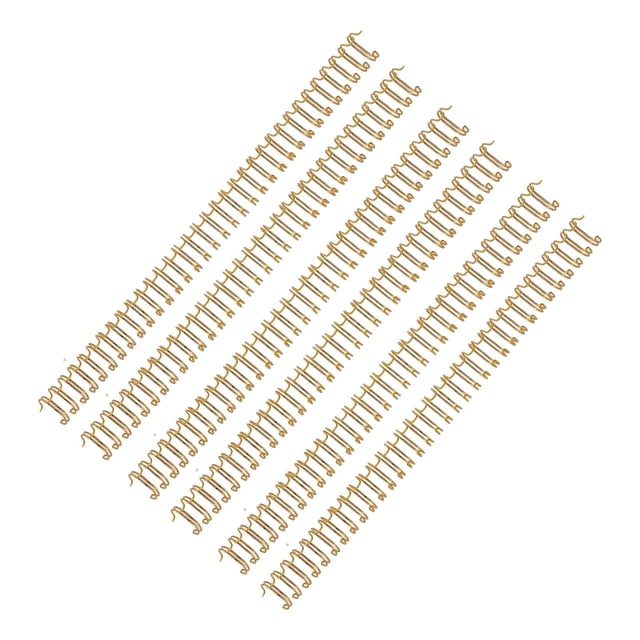 100 Pack Double Loop Wire Binding Spines, 1/2 Inch Diameter 3:1 Pitch 34 Loop Metal Wire Binding Ring for School Office Notebook Maker