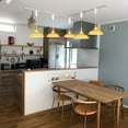 thumbnail image 6 of FSLiving Adjustable Lamp H-Type Track Pendant Lighting with Cord Total 5FT Customizable Yellow Iron Lampshade Dimmable Macaron Style for Decor Restaurant Kitchen Island Bar - 3 Lights, 6 of 8