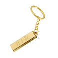 thumbnail image 2 of 2X Anillo Cadena de Llave Pendiente Barra de Tono de Oro en Miniatura 9999 Falso, 2 of 2
