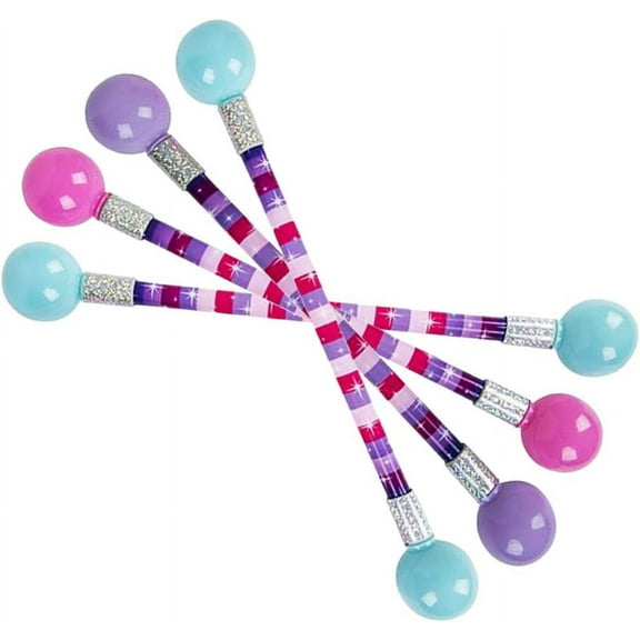 ArtCreativity Twirl Batons 16 inch Set of 4 Assorted Colors Cheer Character Group Parade Dance Baton Sticks for Kids Ages 3-8