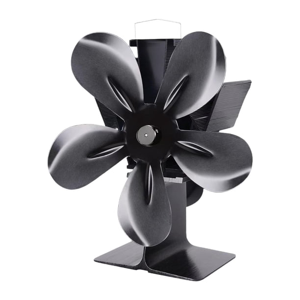 Ventilador de estufa de leña Macarena ventilador eléctrico silencioso 5 aspas Aleación de aluminio
