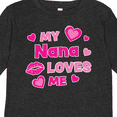 thumbnail image 4 of Inktastic Valentine's Day My Nana Loves Me Hearts and Lips Boys or Girls Long Sleeve Toddler T-Shirt, 4 of 5
