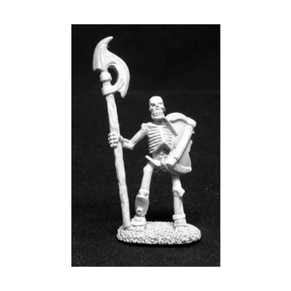 reaper miniatures skeleton halberdier 02014 dark heaven legends unpainted metal