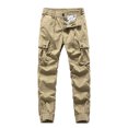 thumbnail image 1 of Ceisia Men's All-Season Fashion Solid Color Gift Multi-Pocket Workwear Pants with Ankle Strap Elastic Waist for Outdoor Casual Protection, 1 of 9