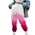 thumbnail image 2 of Wiyuqeen Drawstring Sweatpants for Women Casual Loose Elastic Bottom Sweat Pants Ladies Soft Trendy Colorful Stripes Track Pants with Pockets, 2 of 5