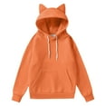 thumbnail image 1 of Chandail en Molleton Ample à Manches Longues avec Oreilles de Chat Mignon pour Femmes, 1 of 8