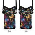 thumbnail image 6 of SEANATIVE Shockproof Phone Bag Smartphone Purse Neoprene Crossbody Cellphone Pouch with Detachable Adjustable Strap Water-Resistant for Phone, Keys, Lipstick, Colorful Dachshund Paw Print, 6 of 7
