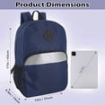 thumbnail image 6 of Trailmaker (24 Pack) 17" Backpack – Reflective School Backpack with Padded Straps, Water Bottle Pockets for Kids & Adults, School Travel Camp (Navy Blue), 6 of 15