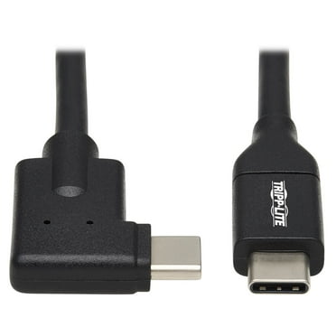 Tripp Lite C Cable (m/m) - 3.2 Gen 1, Thunderbolt 3, 60w Pd , Right-angle Plug, Black, 2 M (6.6 Ft.) - Cable - Type-c (m) Right-angled To Type-c (m) - 3.2 Gen 1 / Thunderbolt 3 - 20 V -