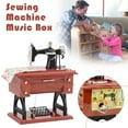 thumbnail image 2 of Vintage Sewing Machine Music Box, 2025 New Mini Sewing Machine Music Box, Retro Classical Treadle Sewing Machine Table Desk Mechanical, Musical Sewing Machine for Home Decor Birthday Gift, Desk Decor, 2 of 9