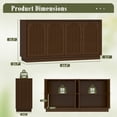 thumbnail image 4 of Magic Union Modern Buffet Cabinet with Storage, 63" Fluted Sideboard Accent Cabinet with Adjustable Shelves & Arched Doors, Modular Coffee Bar Credenza for Dining Room Kitchen Living Room Entryway, 4 of 9