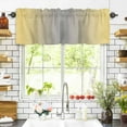 thumbnail image 3 of Ombre Valances for Windows Lemon Yellow and Grey Gradient Rod Pocket Curtain Valance Window Treatment Short Curtains for Kitchen Living Room, 58"x16", 3 of 5