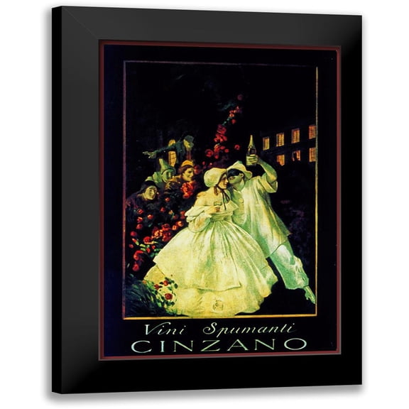 Vintage Apple Collection 11x14 Black Modern Framed Museum Art Print Titled - cappiello_vini_spumanti_cinzano