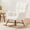 White, variant on COMHOMA Nursery Rocking Chair, Teddy Upholstered Glider Rocking Chair with Side Pockets, Accent Chair with High Backrest Reading Chair for Adult, Nursery, Bedroom, Living Room,Offices,Beige