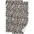 thumbnail image 1 of Leopard Print Hand Towels Tea Towel Kitchen Decor Set Absorbent Dish Towels Cooking Accessories Lint Free Hand Towels 2 PCS, 1 of 6