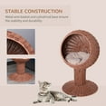 thumbnail image 3 of 27" Rattan Wicker Elevated Pet Bed Cat Cave Condo Hooded Cushion House, 3 of 7
