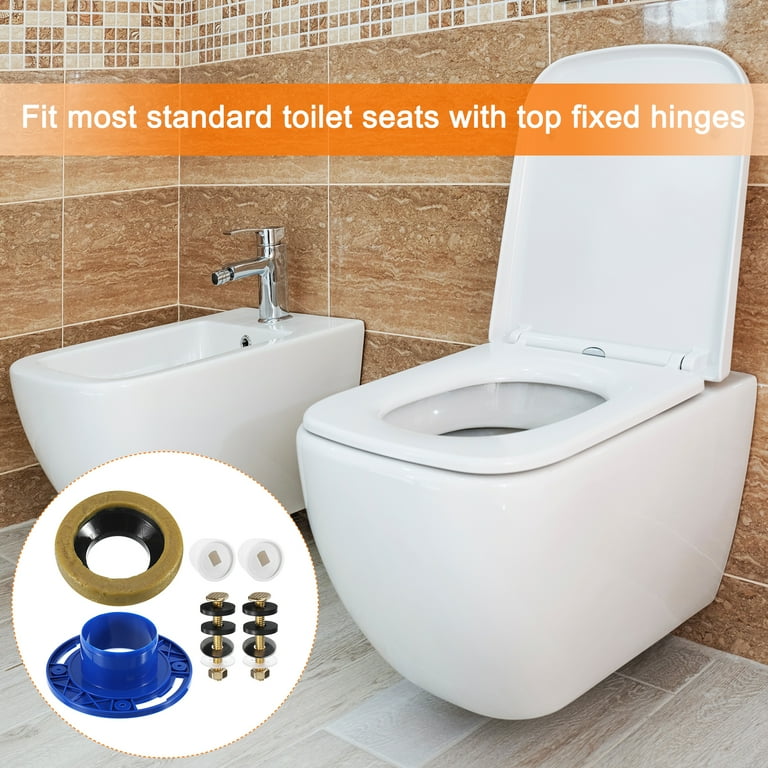Toilet Wax Ring Kit With Brass Bolts & Flange Plate - Complete Sealing Set For Floor Mounted Toilets, Includes Washers, Gaskets & Screws For Leak-Proof Installation (Fits Most Standard Toilets