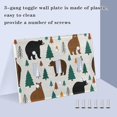 thumbnail image 4 of Dailycode Light Switch Plate Covers 2 Gang Wall Plate Plastics Outlet Covers for Kitchen Home Office Decor Bear Forest, 4 of 8
