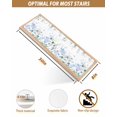 thumbnail image 5 of Eucalyptus Flower Stair Treads for Wooden Steps Indoor Runner Rug Carpet, Sage Green Leaf Blue Floral Watercolor 7 Pieces Peel and Stick Staircase Step Treads Covers Washable Throw Door Mats, 30"x8", 5 of 5