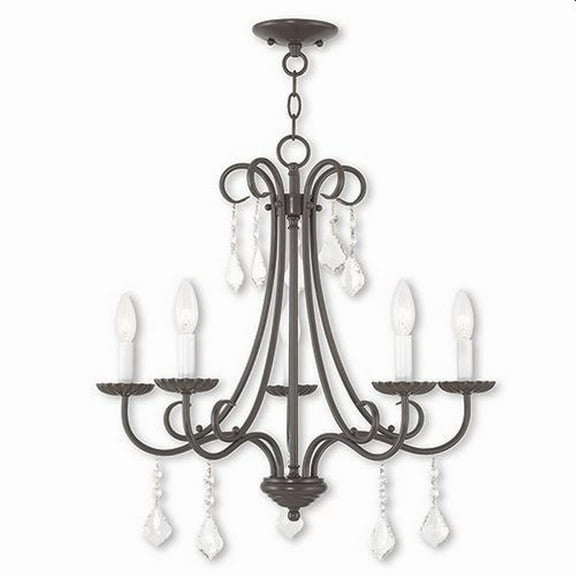 Traditional French Country Five Light Chandelier-English Bronze Finish Bailey Street Home 218-Bel-2255837
