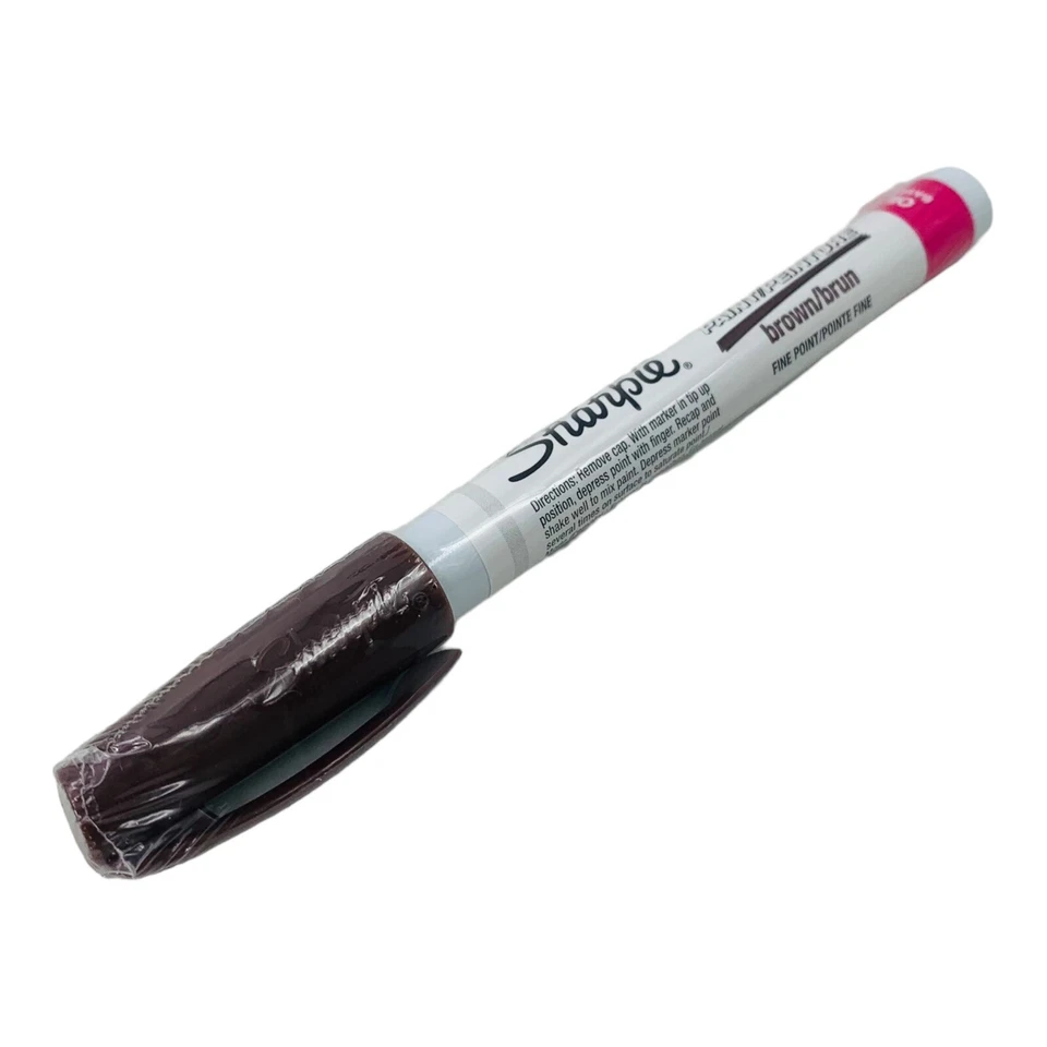 CIRCLE- 2 Markers Sharpie Paint Marker Fine Point Permanent Oil Based Brown