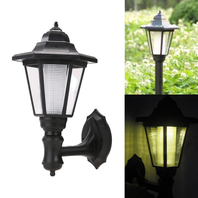 Bombilla Lámpara de jardín de paisaje de pared de camino de luz LED de energía solar (blanco cálido) Wdftyju Para estrenar